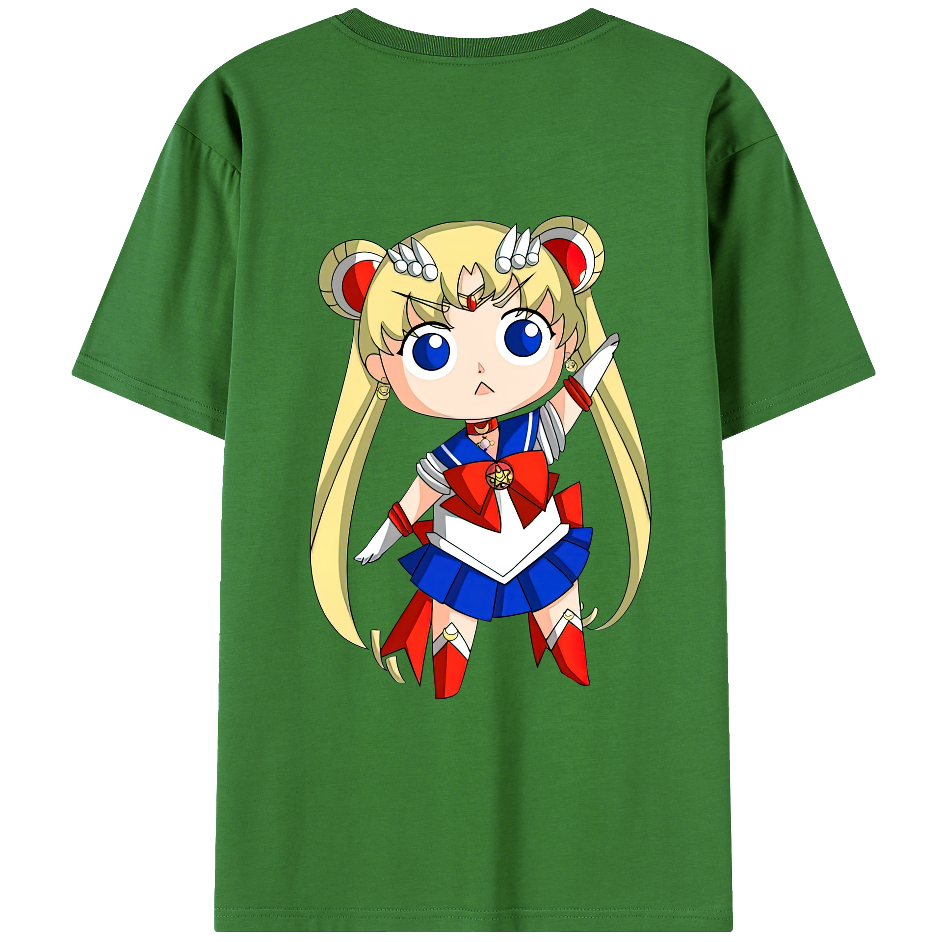 （画像用） 美少女戦士セーラームーン 月野 うさぎ つきの うさぎ Sailor Moon Tsukino Usagi レディース半袖Tシャツ(バックプリント)